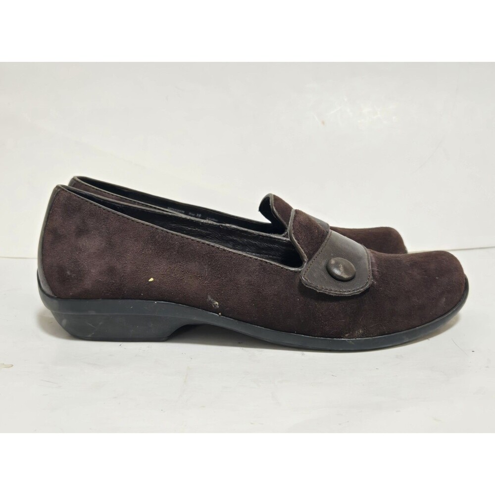 Dansko Shoes Womens EU 38 US 8 Brown Suede Leather Slip On Loafers Olena Comfort - Picture 2 of 7